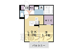 GRAMM京都紫竹 A棟 1LDKの間取図画像