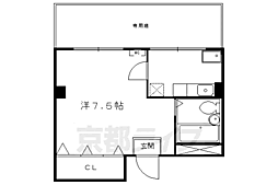 コンパートメント小太郎2 1Kの間取図画像