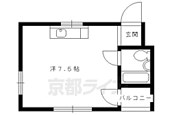 プラザクレバー3 ワンルームの間取図画像