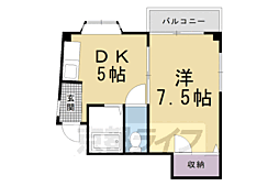 コーポラス比果 1DKの間取図画像