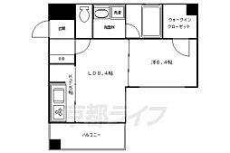 リーガル京都二条城東 1LDKの間取図画像