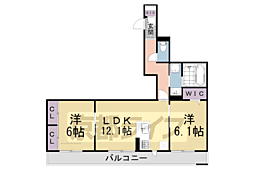 D-ROOM岩倉花園PJ 2LDKの間取図画像