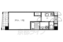 ベラジオ京都清水 1Kの間取図画像