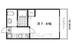 K'sメゾン御蔭 1Kの間取図画像