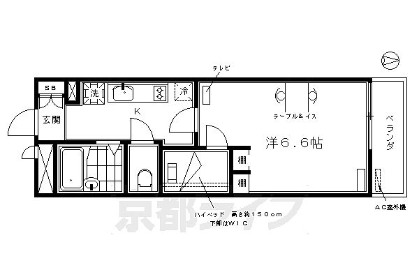 レオパレスＳＯＡＲＥＲIII 311｜京都府京都市南区吉祥院這登西町(賃貸アパート1K・3階・19.87㎡)の写真 その2