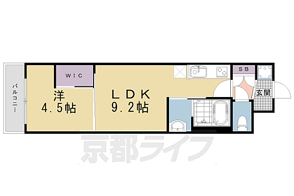 スワンズ京都東寺ガーデン 304｜京都府京都市南区八条源町(賃貸マンション1LDK・3階・32.52㎡)の写真 その2