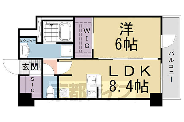 エスリード京都吉祥院 602｜京都府京都市南区吉祥院西ノ庄東屋敷町(賃貸マンション1LDK・6階・36.80㎡)の写真 その2