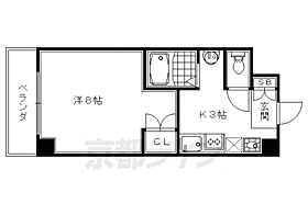 京都府京都市右京区西院月双町（賃貸マンション1K・5階・24.00㎡） その2