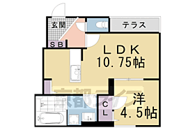 京都府京都市右京区太秦辻ケ本町（賃貸アパート1LDK・1階・40.82㎡） その2