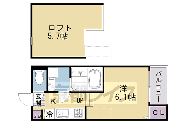 ローズマリーヒルズ淀新町 202｜京都府京都市伏見区淀新町(賃貸アパート1K・2階・20.07㎡)の写真 その2