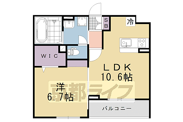 ハレレア 202｜京都府京都市伏見区羽束師菱川町(賃貸アパート1LDK・2階・40.92㎡)の写真 その2