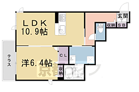 京都府京都市右京区鳴滝宅間町（賃貸マンション1LDK・1階・47.76㎡） その2