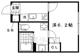 京都府京都市右京区西院西今田町（賃貸マンション1K・5階・22.56㎡） その2