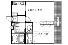 シャーメゾンウエダ 305 ｜ 京都府長岡京市友岡3丁目（賃貸マンション1LDK・3階・36.00㎡） その2