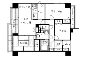 京都府京都市下京区福島町（賃貸マンション3LDK・5階・72.67㎡） その2