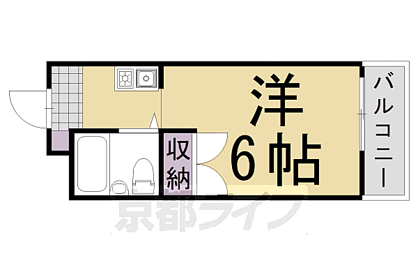 サンク・ブランシュ 306｜京都府京都市西京区山田四ノ坪町(賃貸マンション1K・3階・19.10㎡)の写真 その2