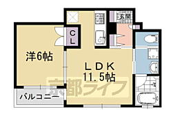 ＬＥＧＡＬ京都烏丸通り 10階1LDKの間取り