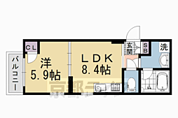 シャーメゾン　ＣＩＥＬ 1階1LDKの間取り