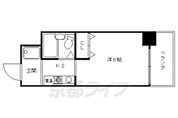 Ｇｌｏｉｒｅ烏丸五条 10階1Kの間取り