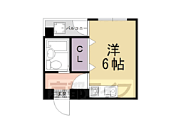 阪急京都本線 西京極駅 徒歩4分の賃貸マンション 4階ワンルームの間取り
