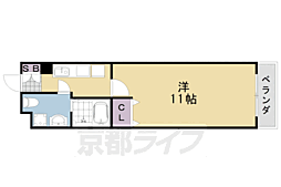 阪急京都本線 桂駅 徒歩14分の賃貸マンション 5階1Kの間取り