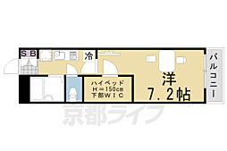 阪急京都本線 桂駅 徒歩29分の賃貸アパート 4階1Kの間取り