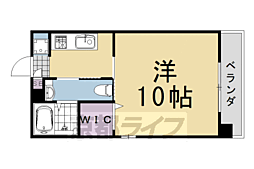 阪急京都本線 桂駅 徒歩8分の賃貸マンション 2階1Kの間取り