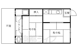 阪急京都本線 桂駅 徒歩15分の賃貸アパート 2階2Kの間取り
