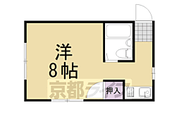 阪急京都本線 洛西口駅 徒歩34分の賃貸マンション 3階1Kの間取り