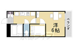 JR東海道・山陽本線 桂川駅 徒歩15分の賃貸アパート 2階1Kの間取り