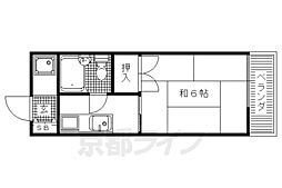 大嶋マンション 4階1Kの間取り