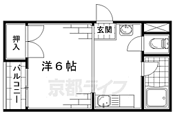 京阪本線 龍谷大前深草駅 徒歩3分の賃貸マンション 3階1Kの間取り