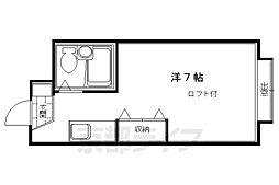 京阪本線 伏見桃山駅 徒歩2分の賃貸マンション 3階1Kの間取り