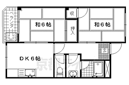 バス 樋爪町下車 徒歩1分の賃貸アパート 2階2DKの間取り