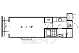 京阪本線 藤森駅 徒歩3分の賃貸マンション 4階1Kの間取り