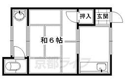 京阪本線 伏見桃山駅 徒歩14分の賃貸アパート 2階1Kの間取り