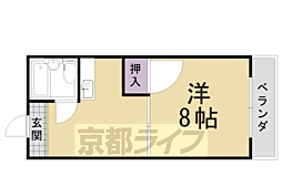 きたがわハイツ 1階1Kの間取り
