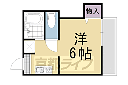 ローレルコート壱番館 2階1Kの間取り