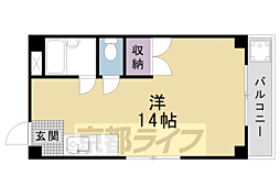 テルコーポ 3階1Kの間取り
