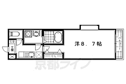 京阪本線 龍谷大前深草駅 徒歩9分の賃貸マンション 4階1Kの間取り
