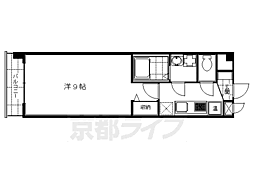 京阪本線 伏見桃山駅 徒歩1分の賃貸マンション 2階1Kの間取り