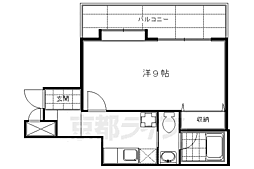 京阪本線 藤森駅 徒歩4分の賃貸マンション 1階1Kの間取り