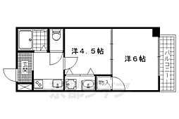京都市営烏丸線 烏丸御池駅 徒歩2分の賃貸マンション 3階2Kの間取り