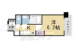 プレサンス　ＴＨＥ　ＫＹＯＴＯ　粋都 3階1Kの間取り