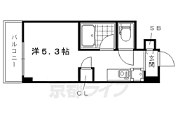 阪急京都本線 西京極駅 徒歩12分の賃貸マンション 5階ワンルームの間取り