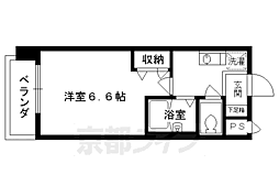 プレサンス京都駅前II 2階1Kの間取り