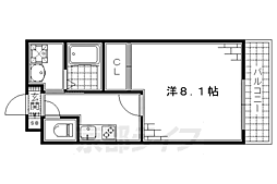 京阪本線 伏見桃山駅 徒歩6分の賃貸マンション 3階1Kの間取り