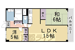 阪急京都本線 大宮駅 徒歩1分の賃貸マンション 10階2LDKの間取り