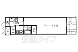 木屋町ビル 8階1Kの間取り