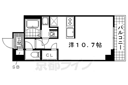 京阪本線 伏見桃山駅 徒歩6分の賃貸マンション 1階ワンルームの間取り